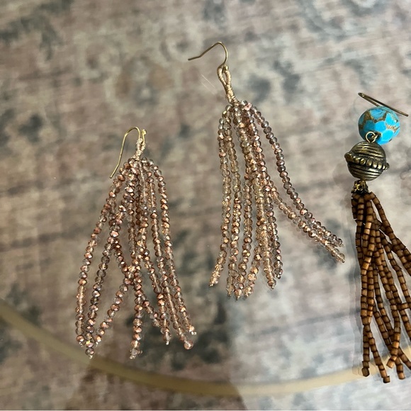 Set of 2 dangly earrings - Picture 2 of 3